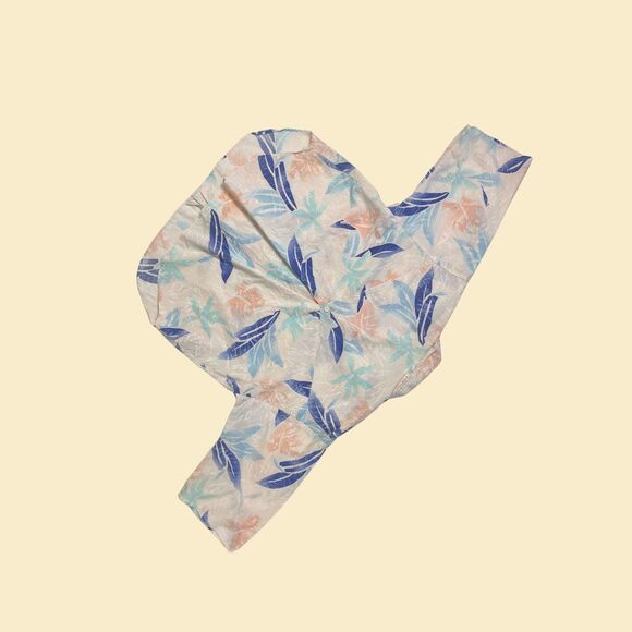 Vintage 70s/80s tropical blouse, size 42 KBJ Wear California pink & blue shirt - Picture 9 of 9